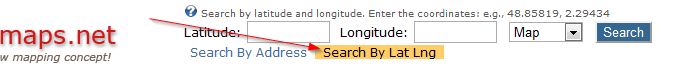 show search by lat/lng