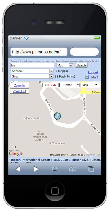 pinmaps.net mobile
