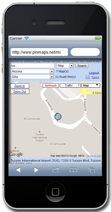 pinmaps.net mobile